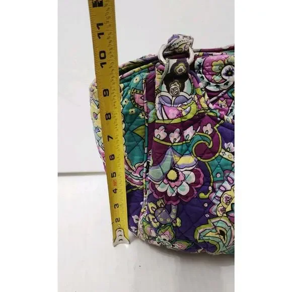 Vera Bradley retired quilted Mandy tote bag in a plum crazy paisley pattern. - Picture 3 of 16